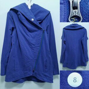 Lululemon Purple Snap Button Neck Zipper Sweater Size 8 Medium Jacket